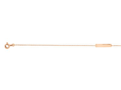 Bracciale A Catena Rotonda For\at, Motivo A Barretta Da 15 Mm, 17-18 Cm, Oro Rosa 18 Carati - Immagine Standard - 2