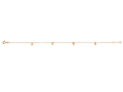 Bracciale Rotondo A Catena Forçat, 4 Losanghe, 17-18 Cm, Oro Rosa 18 Ct. - Immagine Standard - 1