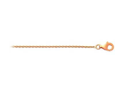 Catena A Maglie Forat Diamantata 1,50 Mm, 42 Cm, Oro Rosso 18 Kt