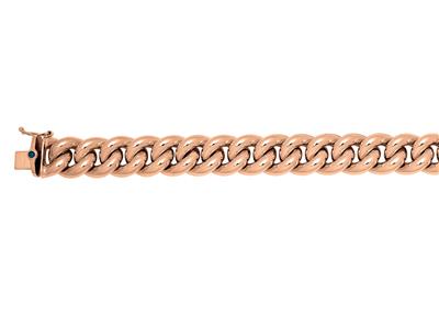 Bracciale A Maglie Grumetta 11,5 Mm, 19 Cm, Oro Rosa 18 Carati - Immagine Standard - 2