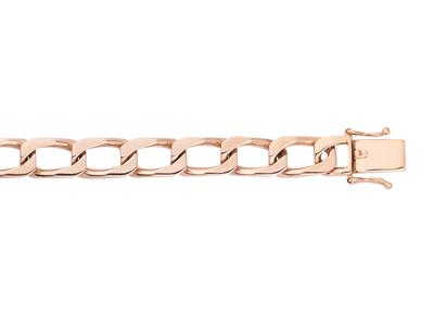 Bracciale Con Bracciale Solido Curvo 9 Mm, 21 Cm, Oro Rosa 18 Carati - Immagine Standard - 1