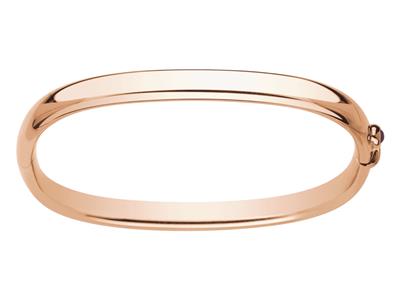 Bracciale Tubo Ovale 5,50 Mm, Forma Rettangolare 57 X 45 Mm, Oro Rosso 18 Carati