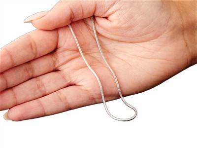 Catena A Serpente Tonda 1,6 Mm, 60 Cm, Argento 925 - Immagine Standard - 4