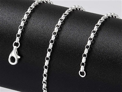 Catena A Maglia Jaseron Diamantata 2,2 Mm, 50 Cm, Argento 925 - Immagine Standard - 4