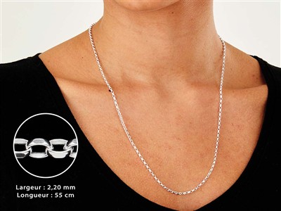 Catena A Maglia Jaseron 2,2 Mm, 55 Cm, Argento 925 - Immagine Standard - 3