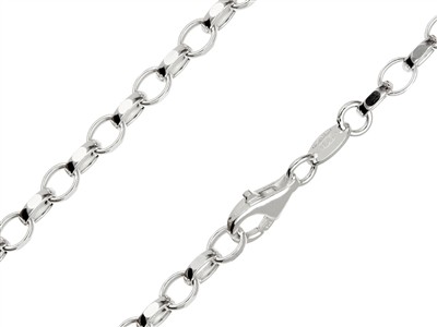 Catena Maglia Jaseron Diamantata 4 Mm, 60 Cm, Argento 925 - Immagine Standard - 1