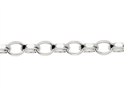 Catena Maglia Jaseron Diamantata 4 Mm, 60 Cm, Argento 925 - Immagine Standard - 2