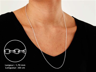 Catena Maglia Jaseron 1,7 Mm, 60 Cm, Argento 925 - Immagine Standard - 3