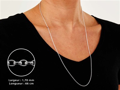 Catena Maglia Jaseron 1,7 Mm, 66 Cm, Argento 925 - Immagine Standard - 3