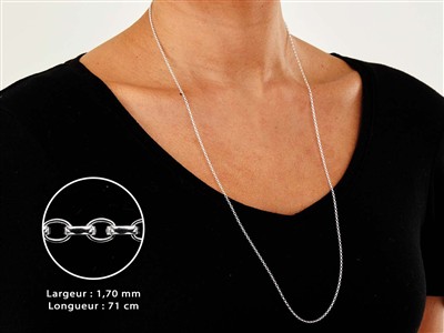 Catena Maglia Jaseron 1,7 Mm, 71 Cm, Argento 925 - Immagine Standard - 3