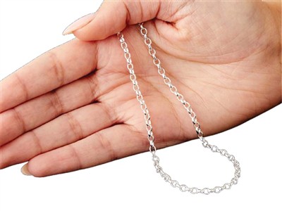 Catena Maglia Jaseron 2,5 Mm, 50 Cm, Argento 925 - Immagine Standard - 5
