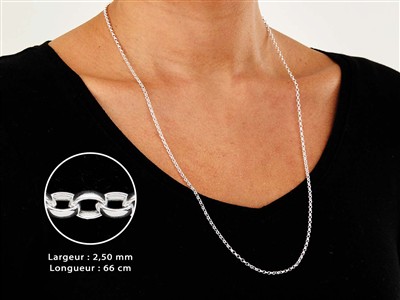 Catena Maglia Jaseron 2,5 Mm, 66 Cm, Argento 925 - Immagine Standard - 3