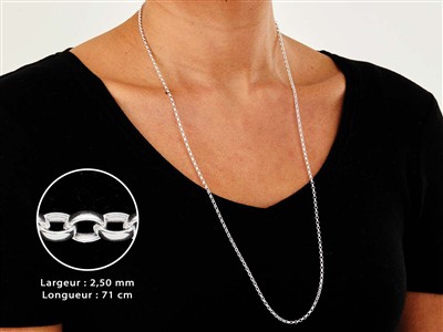 Catena Maglia Jaseron 2,5 Mm, 71 Cm, Argento 925 - Immagine Standard - 3