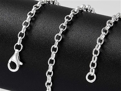 Catena Maglia Jaseron 3 Mm, 45 Cm, Argento 925 - Immagine Standard - 4