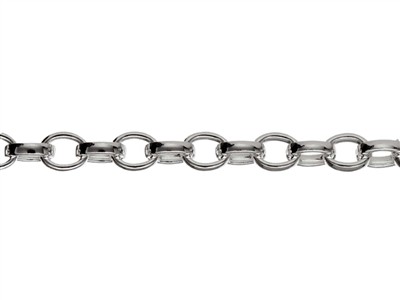 Catena A Maglia Jaseron Ovale 3 X 4,2 Mm, 50 Cm, Argento 925 - Immagine Standard - 2