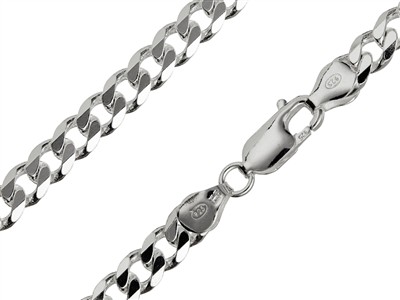 Catena Groumette Diamantata 5,5 Mm,45 Cm, Argento 925 Autenticità