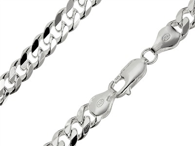 Catena Barbazzale Diamantata 6,6 Mm, 45 Cm, Argento 925 Autenticità