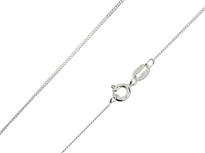 Catena Gourmette Taglio Diamante 1 Mm, 40-45 Cm, Argento 925 Marchio Di Autenticità