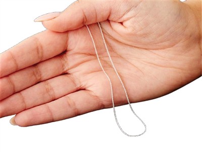 Catena A Maglia Gourmette Diamantata 1 Mm, 45-50 Cm, Argento 925 Marchio Di Autenticità - Immagine Standard - 5