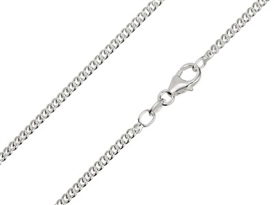 Catena A Maglie Groumette 2 Mm, 45 Cm, Argento 925