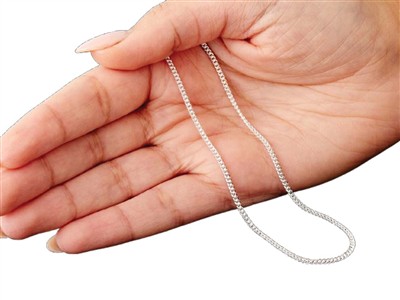 Catena A Maglie Groumette 2 Mm, 45 Cm, Argento 925 - Immagine Standard - 5