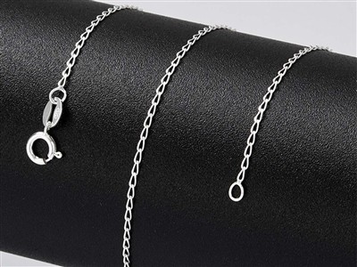 Catena A Maglia Gourmette Diamantata 1 Mm, 55 Cm, Argento 925 - Immagine Standard - 4