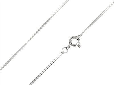 Catena A Maglia Groumette Diamantata 0,90 Mm, 45 Cm, Argento 925