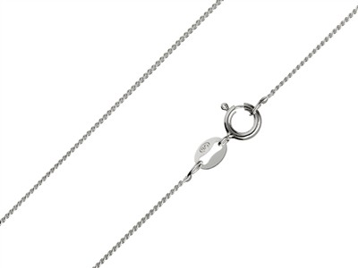 Catena Gourmette Diamantata 1,1 Mm,50 Cm, Argento 925