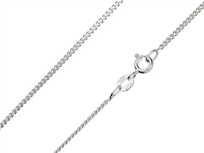 Catena Maglia Gourmette Diamantata 1,5 Mm, 40-45 Cm, Argento 925 Argento 925