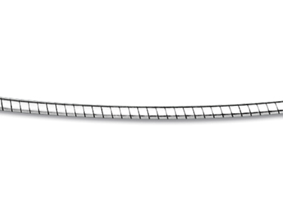 Collana Omega Bombata 3.0mm, 42-45 Cm, Argento 925 Rh - Immagine Standard - 2