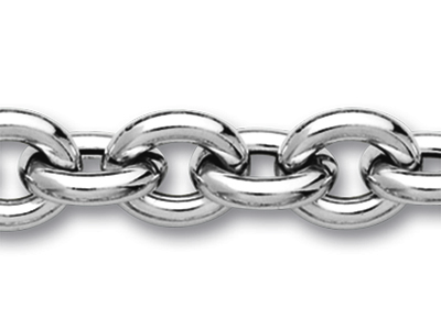 Bracciale Tondo Maglia For\at 9 Mm,19 Cm, Argento 925 Rodiato - Immagine Standard - 2