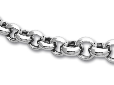 Collana Maglia Jaseron Goccia 10 Mm, 45 Cm, Argento 925 Rh - Immagine Standard - 2