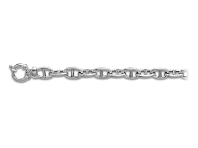 Bracciale Marine 11 Mm, 21 Cm, Argento 925 Rodiato - Immagine Standard - 1