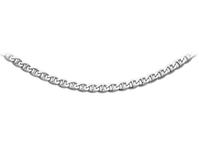 Collana Da Uomo, Maglia Marina Massiccia Da 7,5 Mm, 55 Cm, Argento 925
