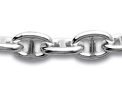 Collana Da Uomo In Maglia Marina Massiccia 6 Mm, 55 Cm, Argento 925 - Immagine Standard - 2