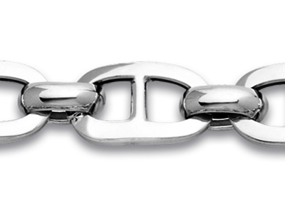 Bracciale Maglia Marina Bombata 11 Mm, 19 Cm, Argento 925 Rodiato - Immagine Standard - 2