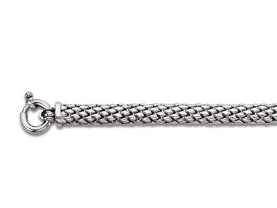 Bracciale A Rete 10 Mm, 19 Cm, Argento 925 Rh - Immagine Standard - 2