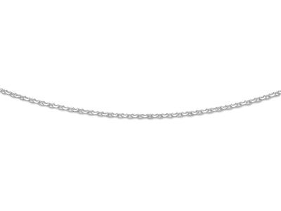 Catena A Maglie Forat Diamantata 1,35 Mm, 42-45 Cm, Argento 925 Rodiato
