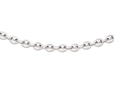 Collana A Maglia Cava Di Chicchi Dicaff 7 Mm, 55 Cm, Argento 925 Rod Iato