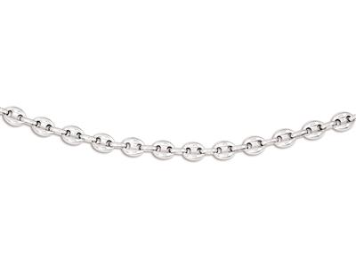 Collana Con Chicchi Di Caffè Cavi 5 Mm, 55 Cm, Argento 925 Placcato In Rodio - Immagine Standard - 1