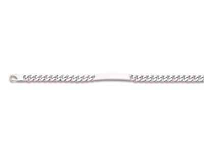 Bracciale Identit Gourmette Limato4 Facce 5,8 Mm, 20 Cm, Argento 925 Rodiato