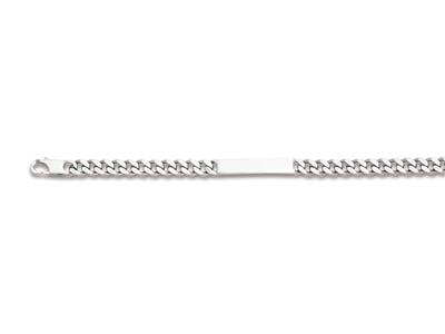 Bracciale Identit Gourmette Limato4 Facce 6,75 Mm, 20 Cm, Argento 92 5 Rodiato