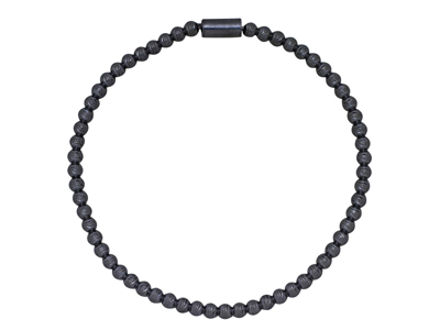 Bracciale A Sfere 3 Mm, Elastico 55 Mm, Argento 925/ru - Immagine Standard - 1