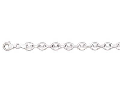 Bracciale Con Chicchi Di Caffè Cavi 7 Mm, 21 Cm, Argento 925 Rodiato - Immagine Standard - 1