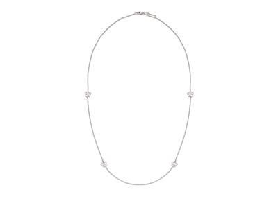 Collana Lunga Con Farfalle 7,5 Mm, 70 Cm, Argento 925 Rodiato - Immagine Standard - 1