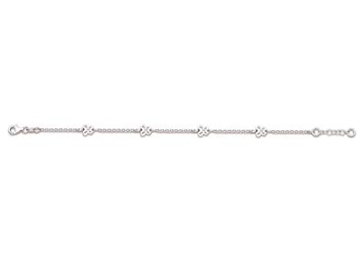 Bracciale Con Farfalle 6 Mm, 16-18 Cm, Argento 925 Rodiato