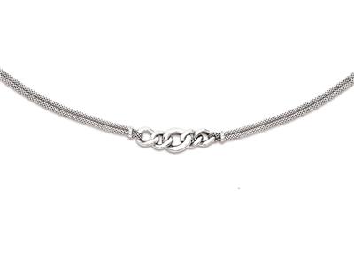 Collana Con Bracciale A Catena Da 15 Mm, 42-45 Cm, Argento 925 Rodiato - Immagine Standard - 1