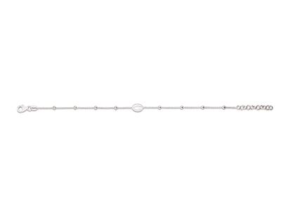 Bracciale Vergine Miracolosa Su Catena A 6 Palline, 16-18,5 Cm, Argento 925 Rodiato