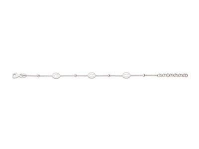 Bracciale Con 3 Vergini Miracolose Su Catena Alternata A 4 Sfere, 16-18,5 Cm, Argento 925 Rodiato