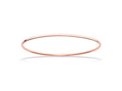 Bracciale Jonc Esclave Tubo Cavo 2 Mm, 62 Mm, Argento 925 Rodiato